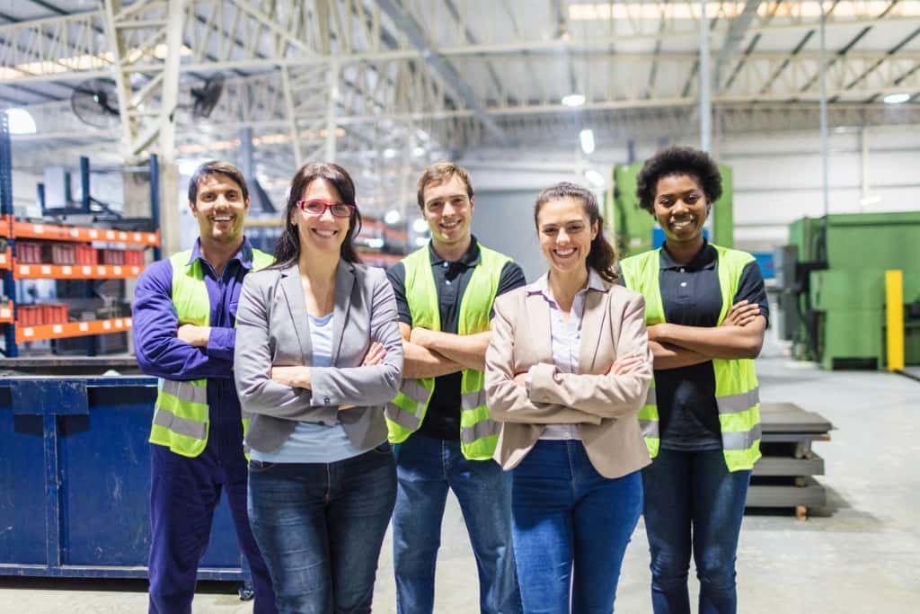 Essential Pros staffing franchise image of employees in factory